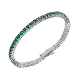 Tennis Bracelet with Colored Zircons