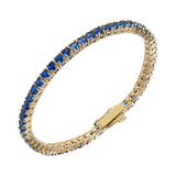 Tennis Bracelet with Colored Zircons