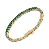 Tennis Bracelet with Colored Zircons