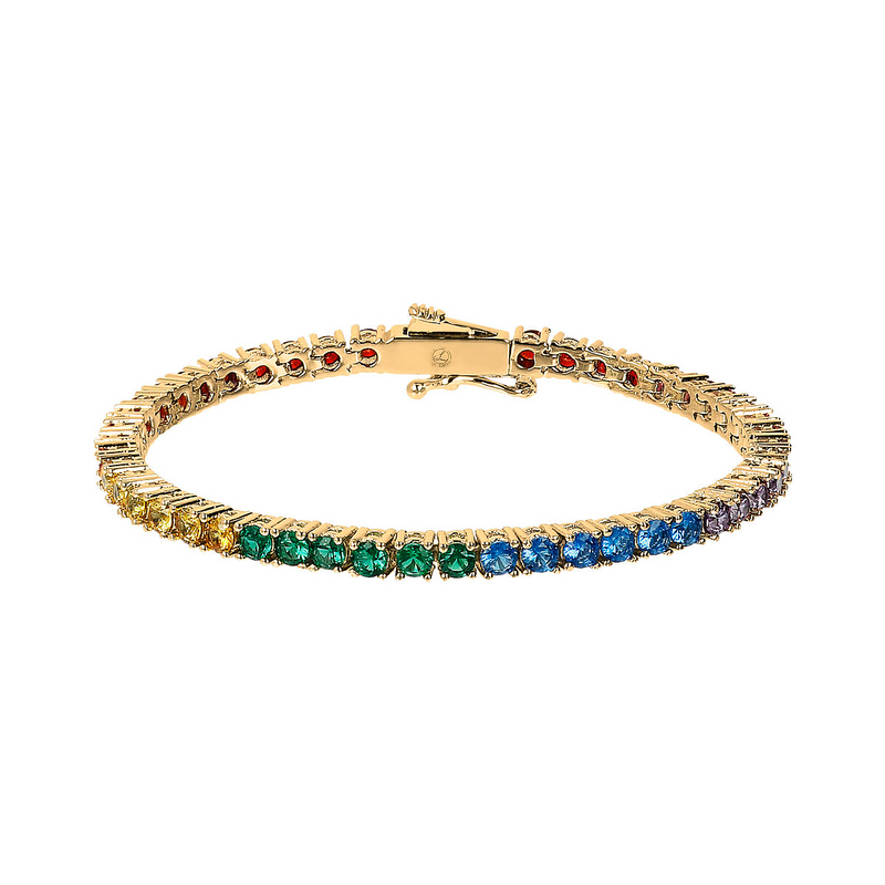 Rainbow Tennis Bracelet