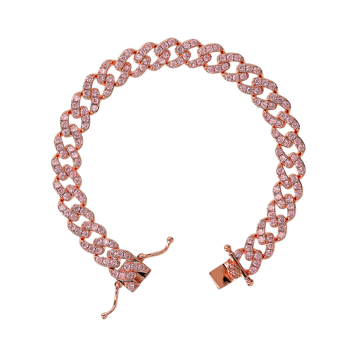 Bracciale Groumetta Pietre Rosa - L DI LINDA