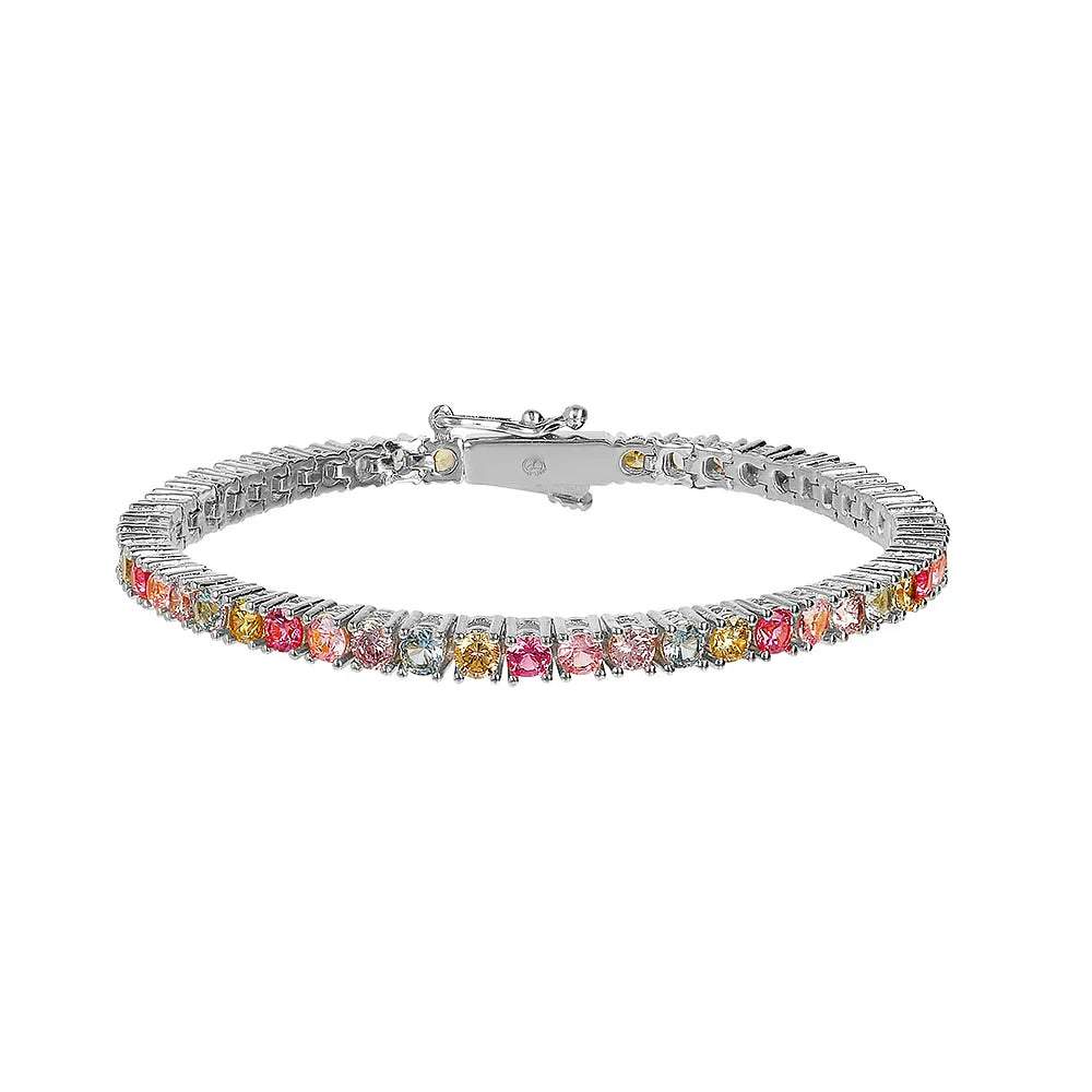 Bracciale Tennis Arcobaleno Colori Pastello - L DI LINDA