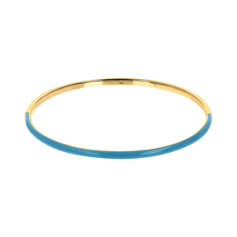 Gold &amp; Colored Enamel Bangle Bracelet