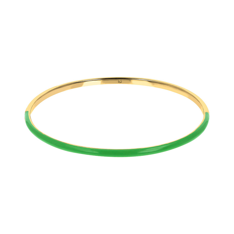 Gold &amp; Colored Enamel Bangle Bracelet