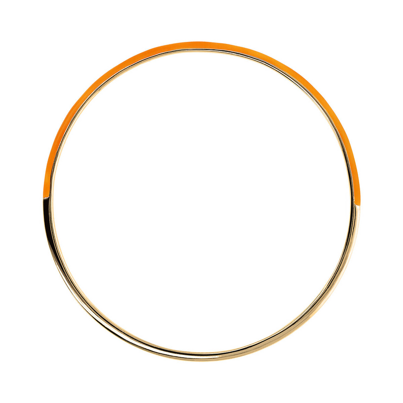 Gold &amp; Colored Enamel Bangle Bracelet