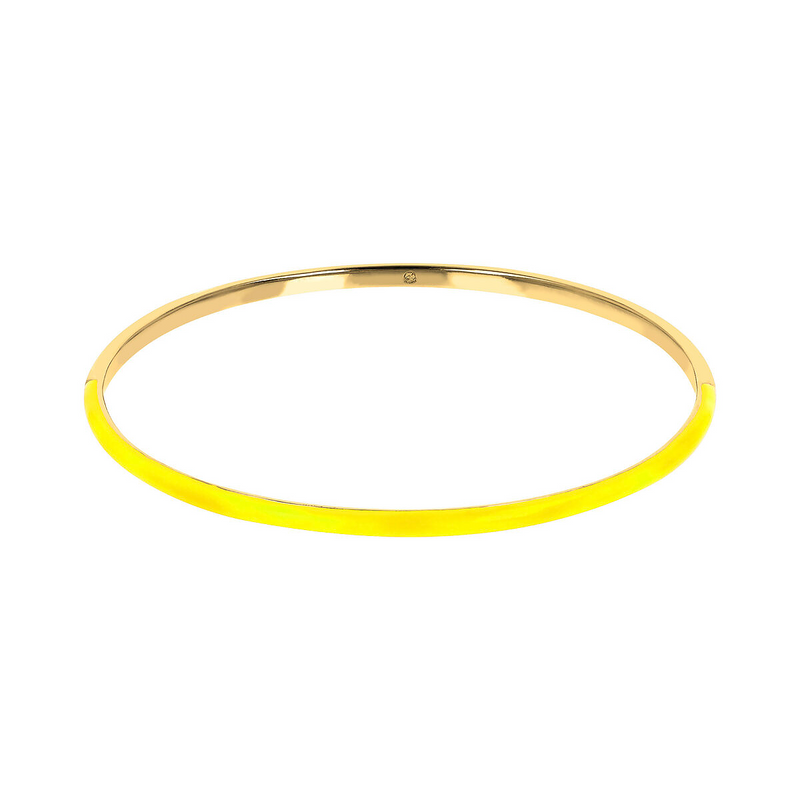Gold &amp; Colored Enamel Bangle Bracelet