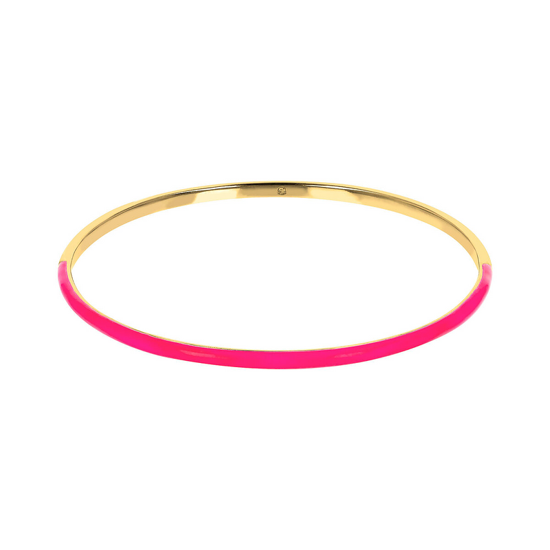 Gold &amp; Colored Enamel Bangle Bracelet
