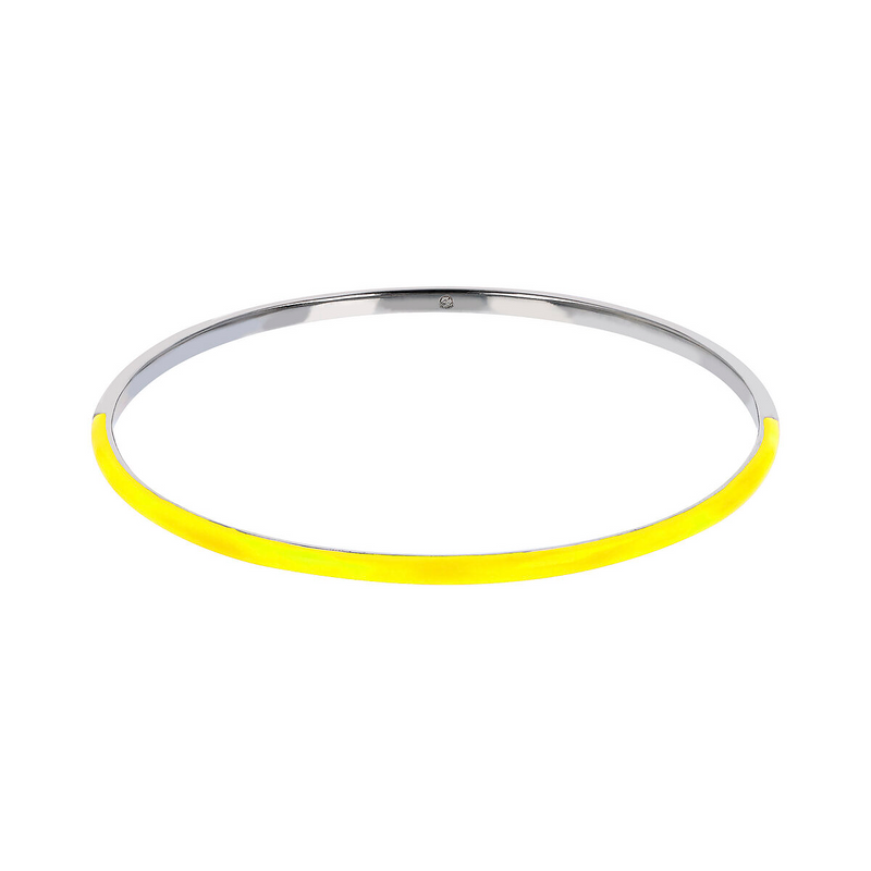 Gold &amp; Colored Enamel Bangle Bracelet