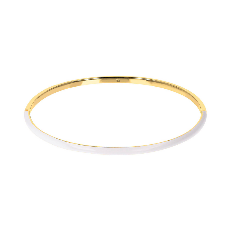 Gold &amp; Colored Enamel Bangle Bracelet