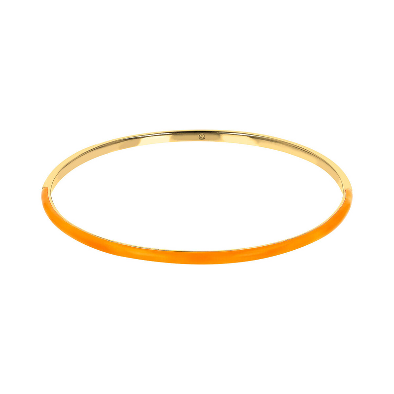 Gold &amp; Colored Enamel Bangle Bracelet