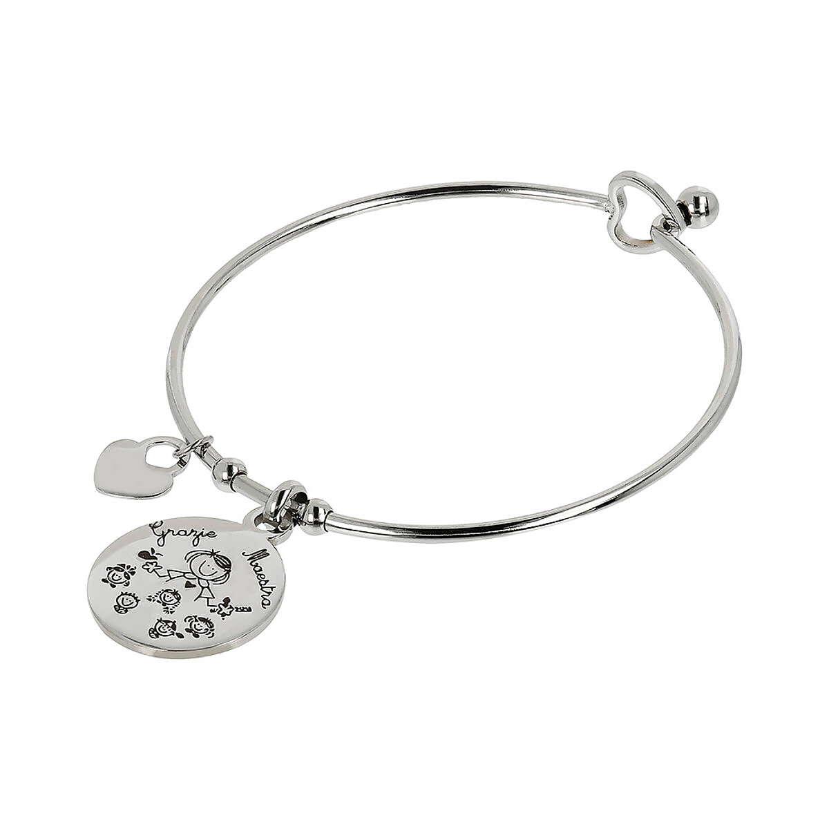 Bracciale Maestra a tubo rigido con ciondolo pendente - L DI LINDA