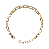 BRACELET WITH 5 LITTLE OVALS AND CZ