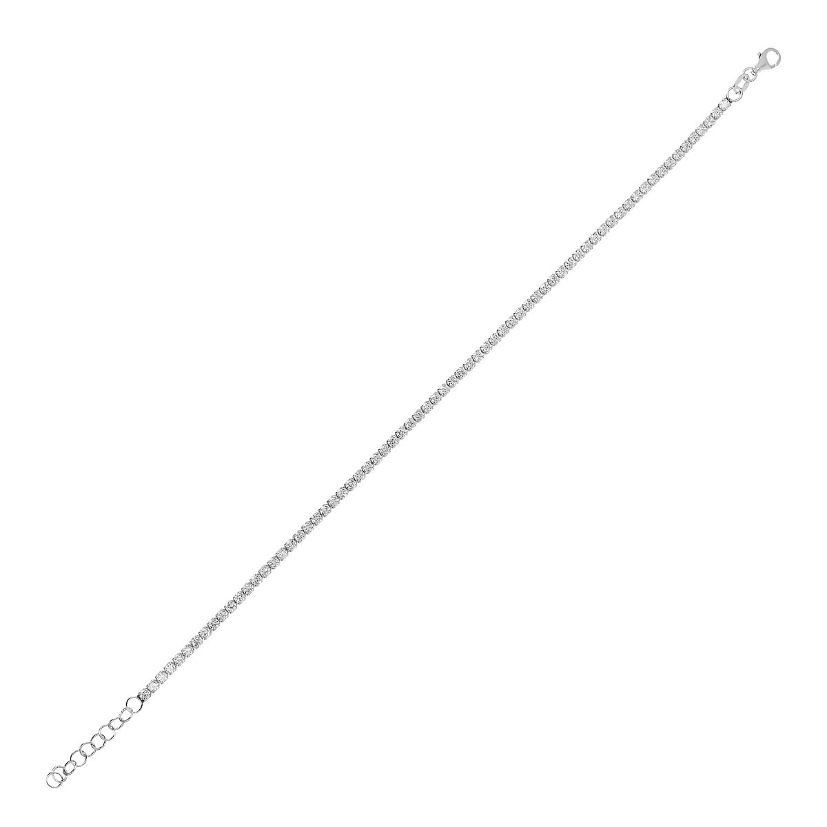 Cavigliera Tennis Pietra 2 mm base ACCIAIO inox