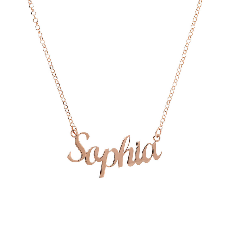 Necklace with name in cursive
