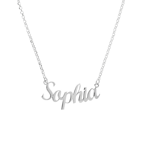Necklace with name in cursive