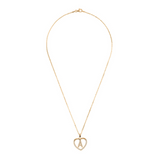 Zirconia heart necklace with initial