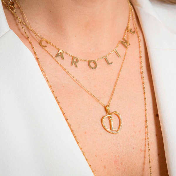 Choker letter necklace
