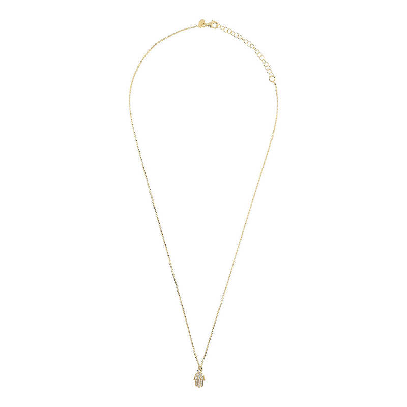 Fine necklace with zirconia hand