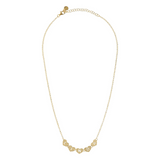 Necklace with perforated hearts with letters