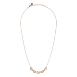 Necklace with perforated hearts with letters