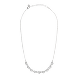 Necklace with perforated hearts with letters