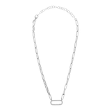 Necklace with Rectangle in Zircons
