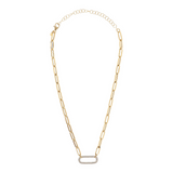 Necklace with Rectangle in Zircons
