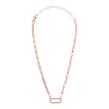 Necklace with Rectangle in Zircons