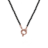 Necklace with colored stones ring