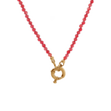 Necklace with colored stones ring