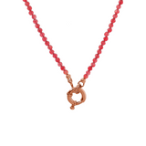 Necklace with colored stones ring