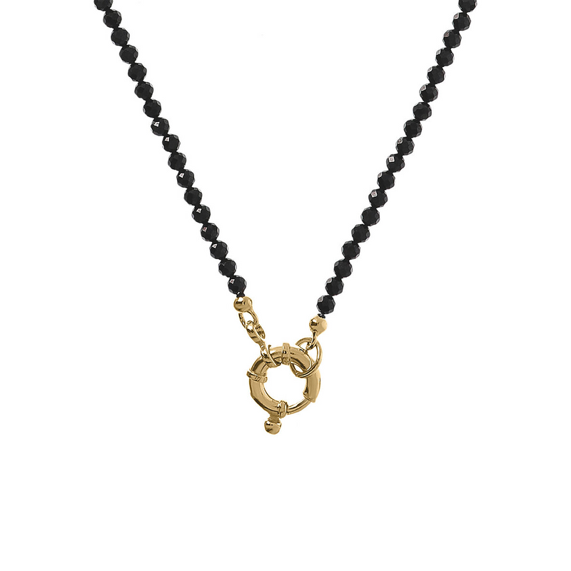 Necklace with colored stones ring