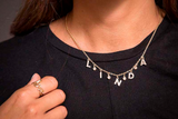 Name Necklace in Zirconia and Diamond Settings