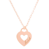 Heart necklace with name