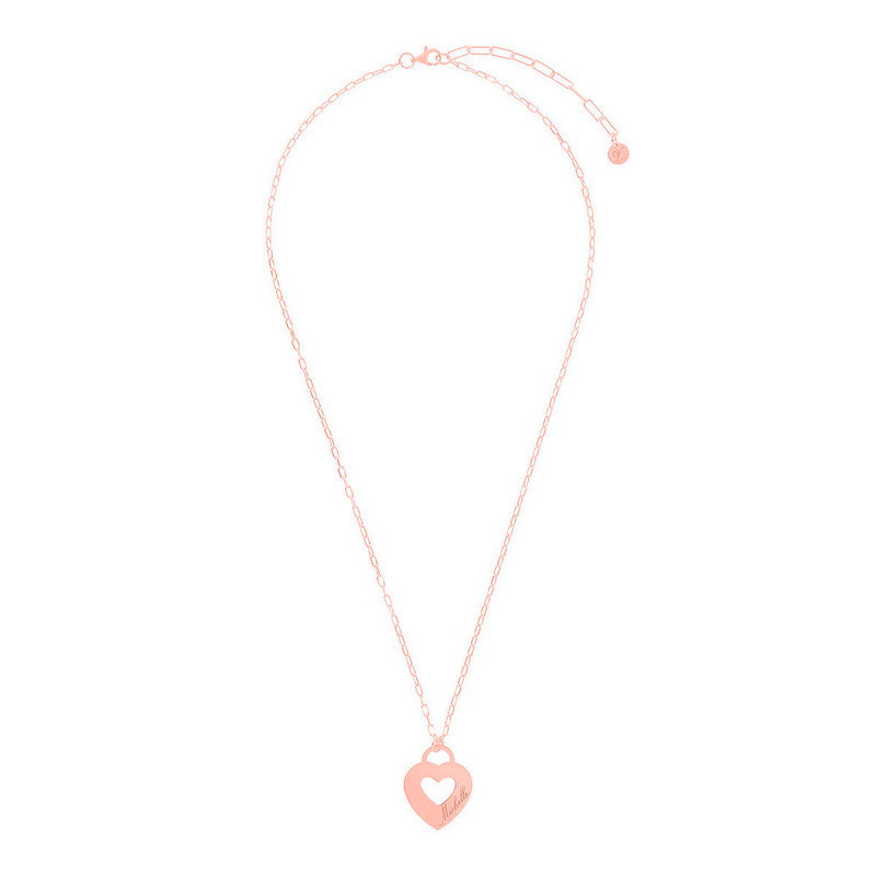 Heart necklace with name
