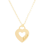 Heart necklace with name