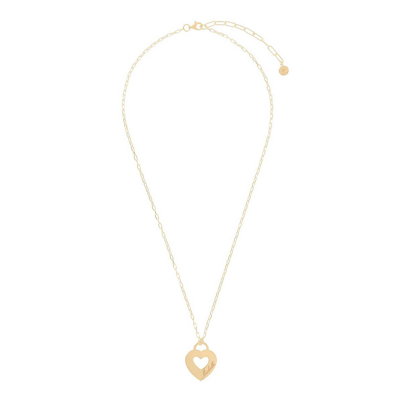 Heart necklace with name