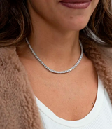 Tennis Necklace in Zircons