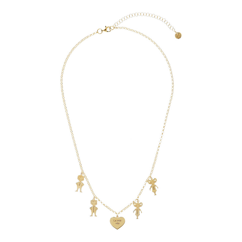 Collana Famiglia con Bambolini personalizzati