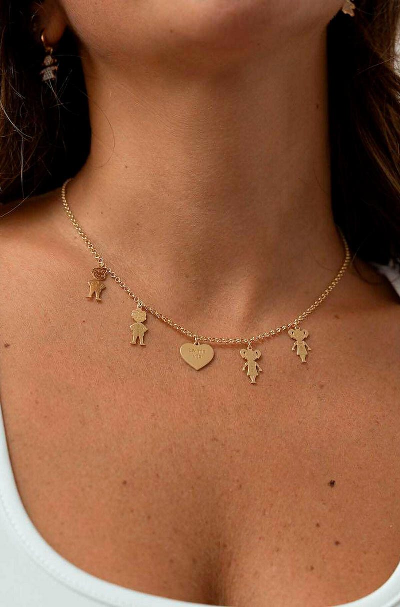 Collana Famiglia con Bambolini personalizzati
