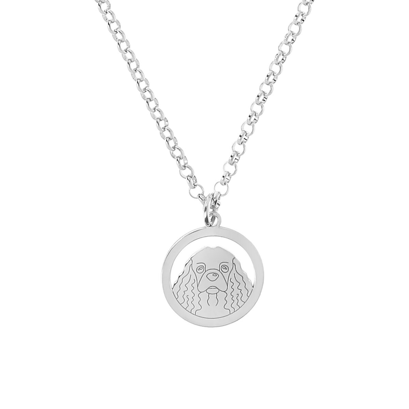 Engraved Dog Pendant Necklace