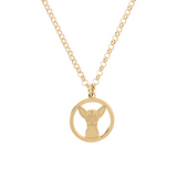 Engraved Dog Pendant Necklace