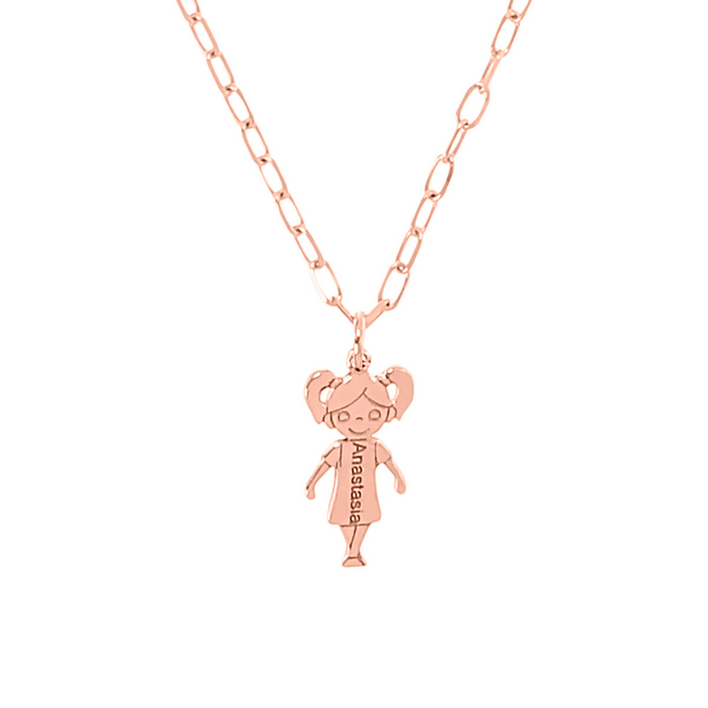 Necklace with Puppy and Engraving