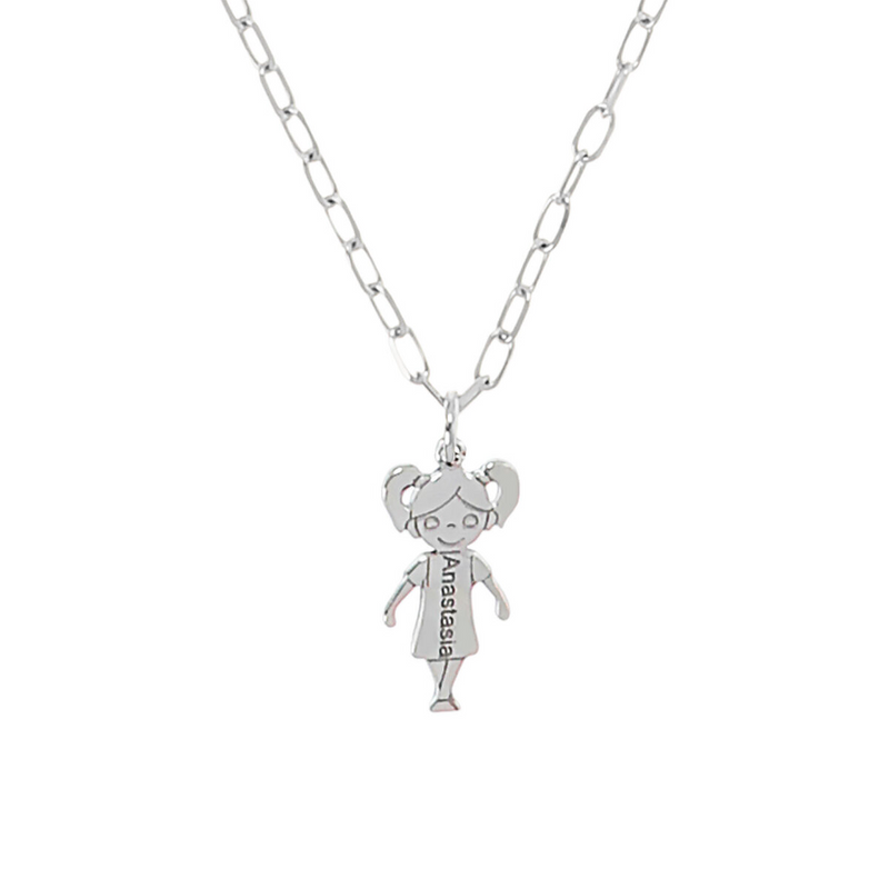 Necklace with Puppy and Engraving