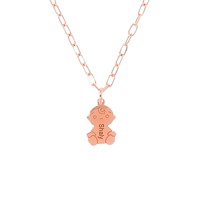 Necklace with Puppy and Engraving