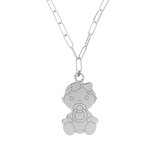 Necklace with Large Baby Pendant and Engraving