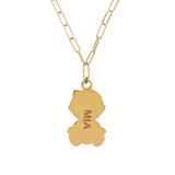 Necklace with Large Baby Pendant and Engraving