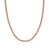 Pink Tennis Necklace