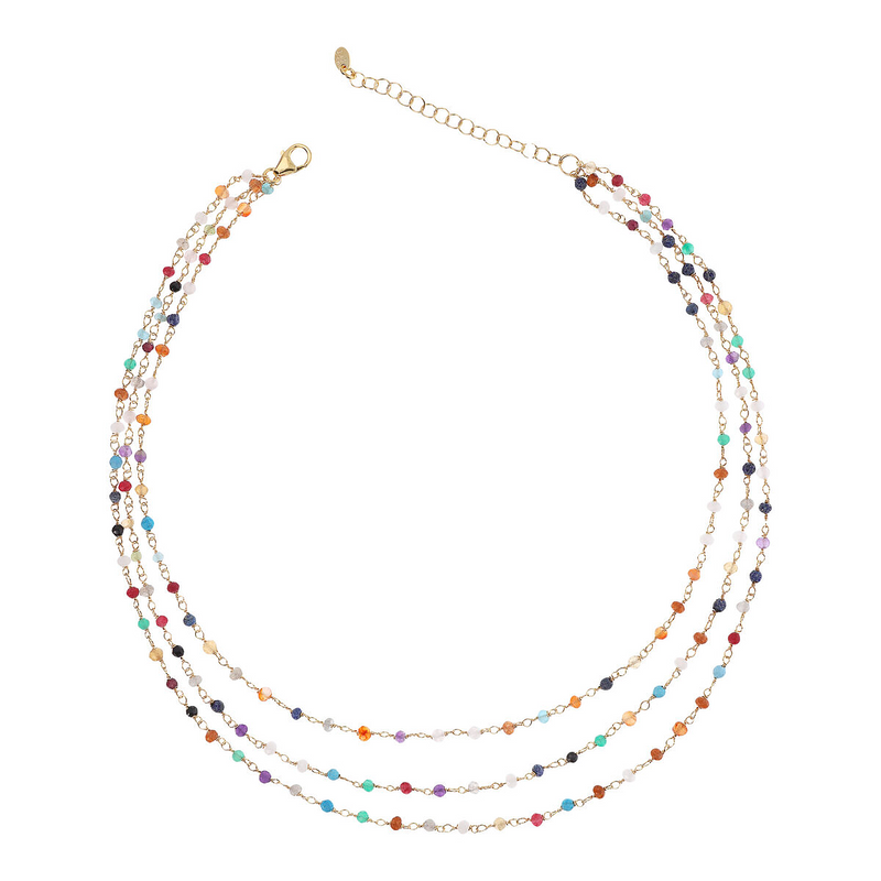 3 Row Rosary Necklace