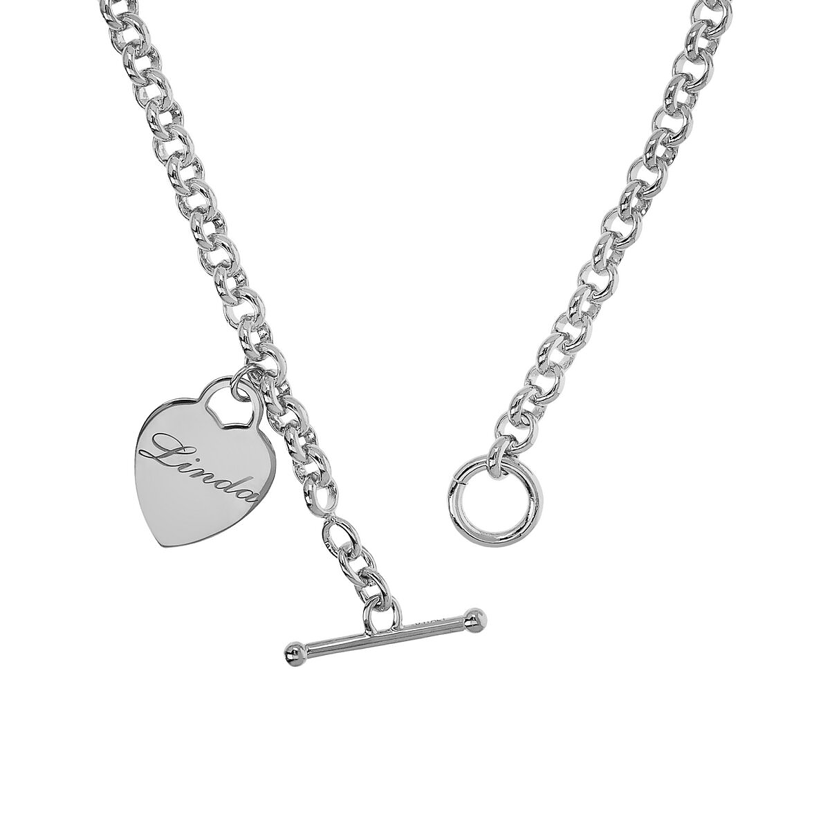 Collana Rolò con ciondolo Cuore personalizzato - L DI LINDA